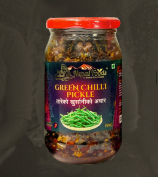 Fried Green chilly pickle 200g  image 0