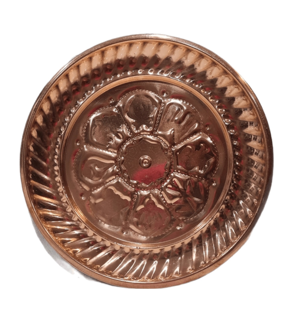 Decorative Puja Thali (Asthamandap) with items for Hindu rituals and festivals
