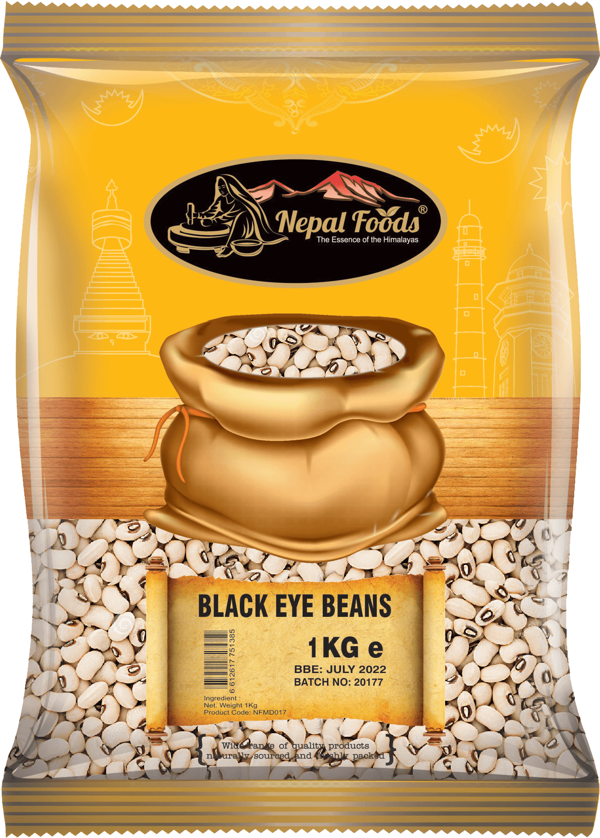 BLACK EYE BEAN 1kg image 0