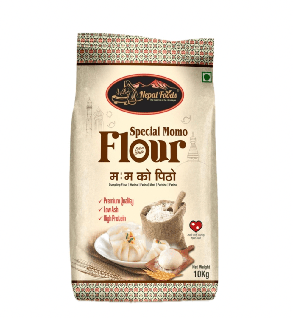 10kg bag of Momo Flour (Maida) for making dumplings, breads, and pastries
- Your Kathmandu
